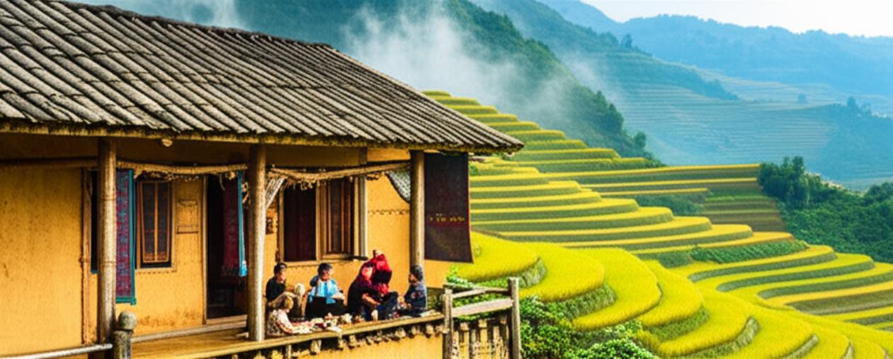 Ha Giang homestay amidst terraced rice fields