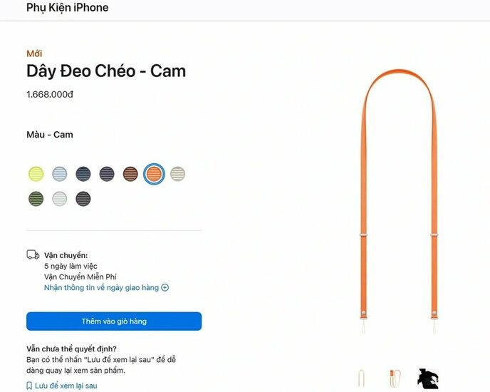Apple bán dây đeo iPhone 17 giá gần 1,7 triệu đồng, gây tranh cãi lớn apple ban day deo iphone 17 gia gan 17 trieu dong gay tranh cai lon