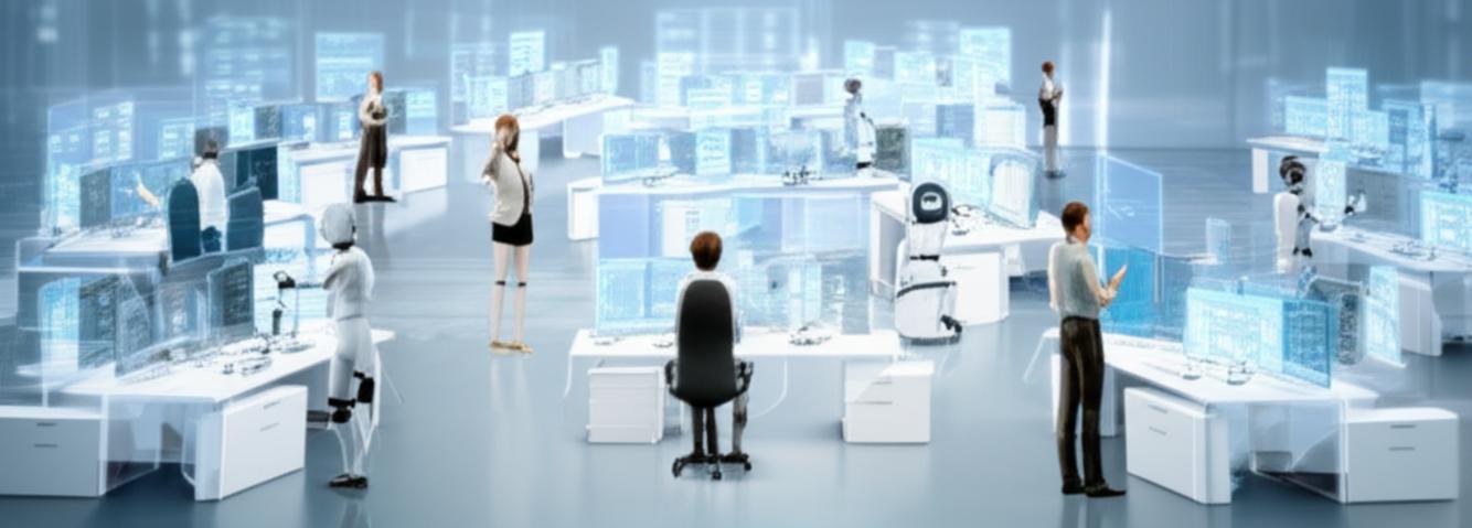 Văn phòng tương lai: Robot và tự động hóa.