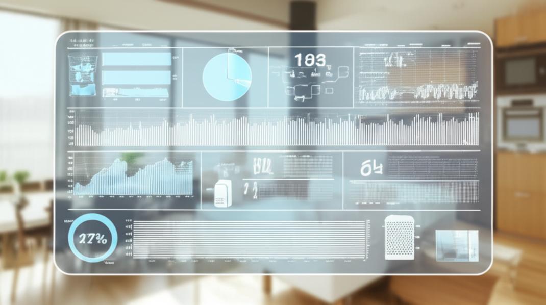Smarthome energy management interface visualization.