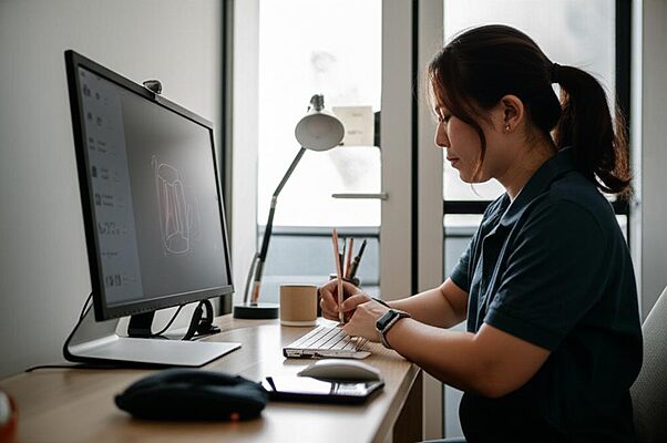Hình ảnh người phụ nữ sử dụng AI cá nhân, thể hiện tiềm năng tự động hóa toàn diện.
